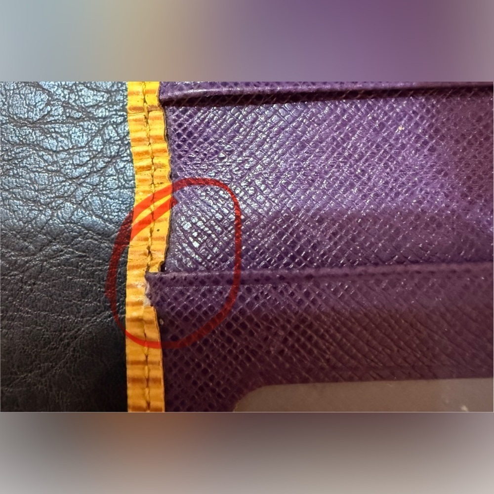 Louis Vuitton Epi Yellow with Purple Interior Card Holder - Picture 9 of 16